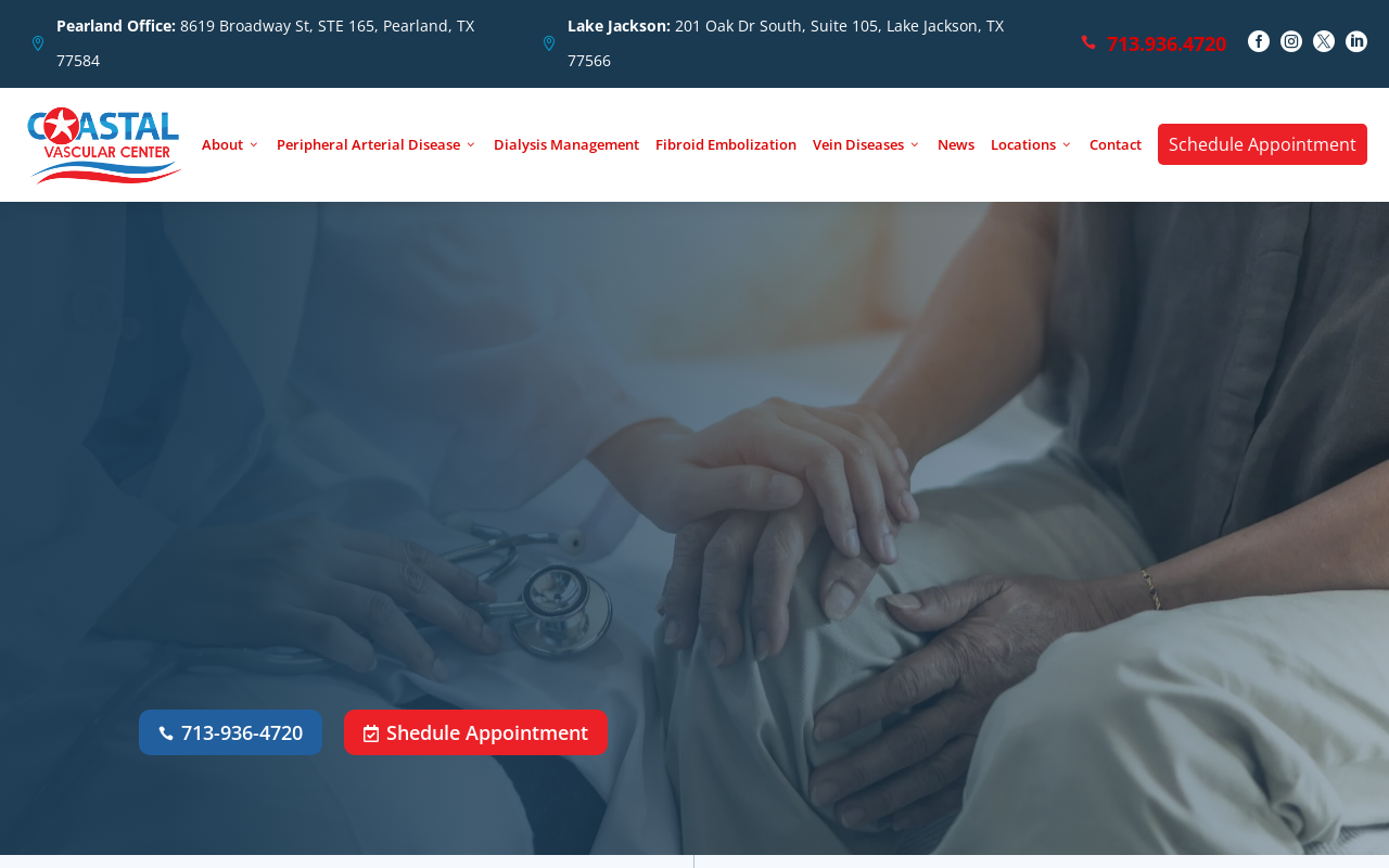 Coastal Vascular Center — screenshot of their official website
