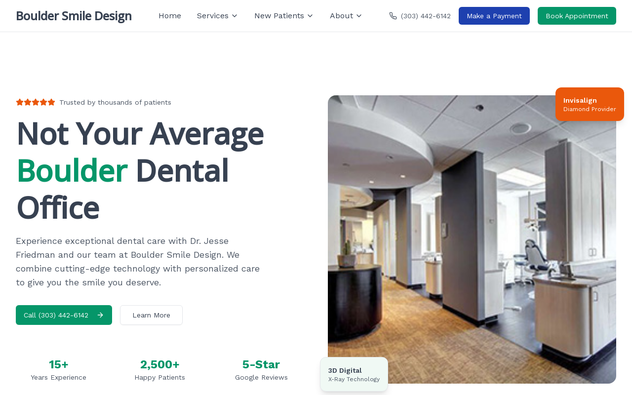 Boulder Smile Design — screenshot of their official website