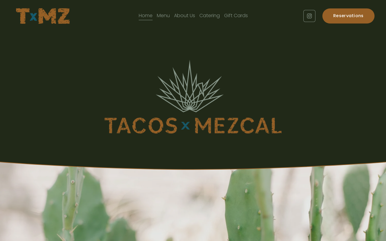 Tacos x Mezcal — screenshot of their official website