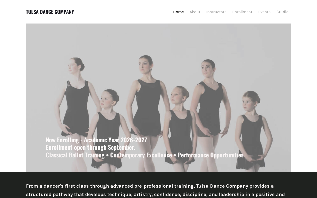Tulsa Dance Company — screenshot of their official website