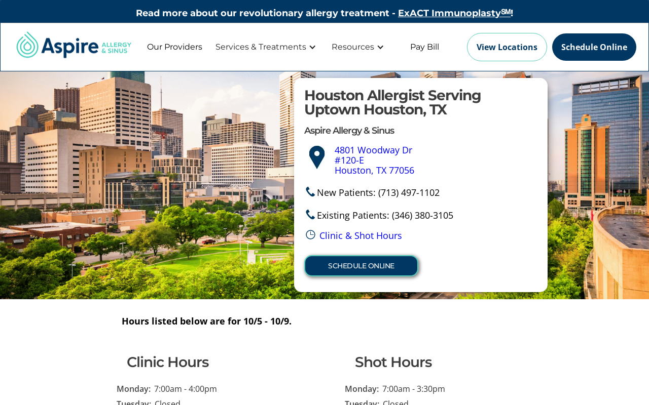 Aspire Allergy & Sinus — screenshot of their official website