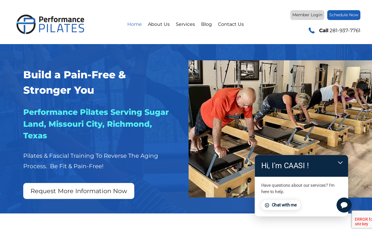 Performance Pilates — screenshot of their official website