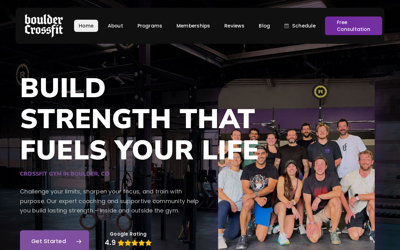 Boulder Crossfit — screenshot of their official website