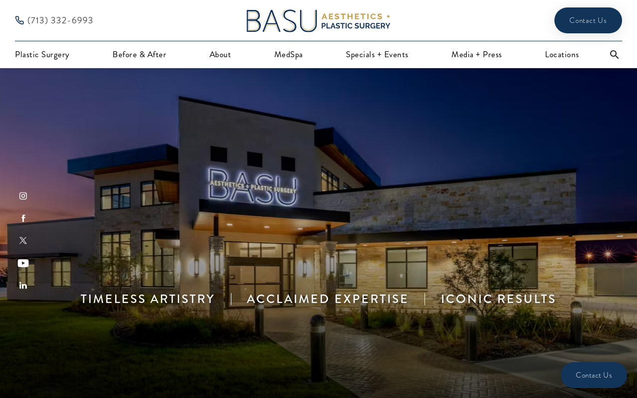 Basu Aesthetics + Plastic Surgery: C. Bob Basu, MD — screenshot of their official website