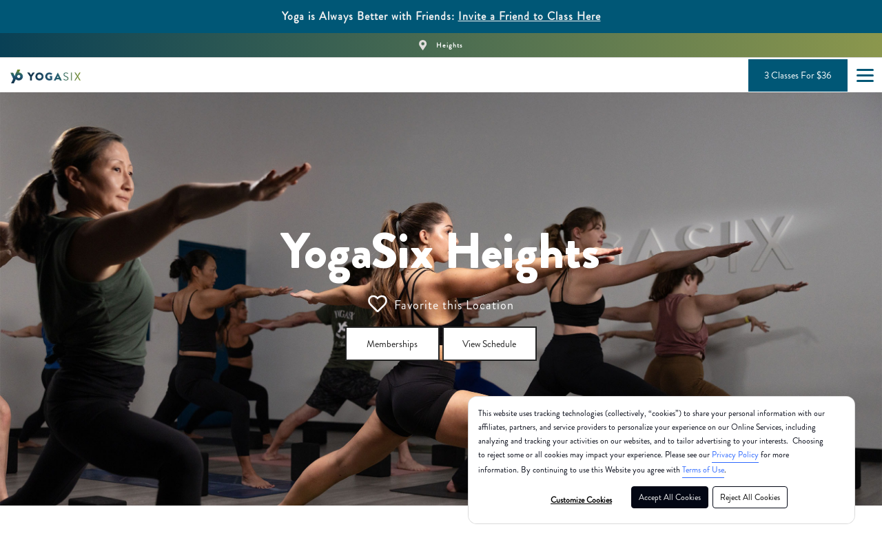 YogaSix — screenshot of their official website