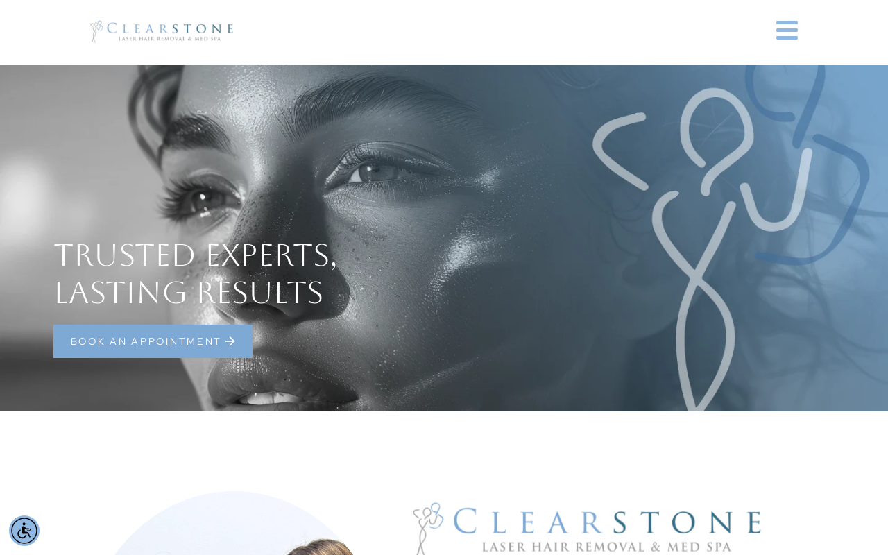 Clearstone Laser Hair Removal & Medspa — screenshot of their official website