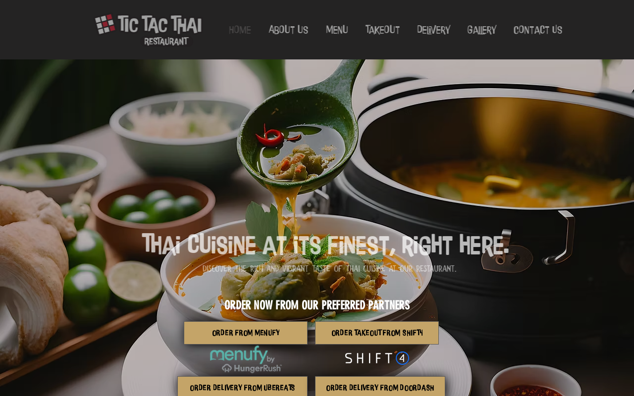 Tic Tac Thai — screenshot of their official website