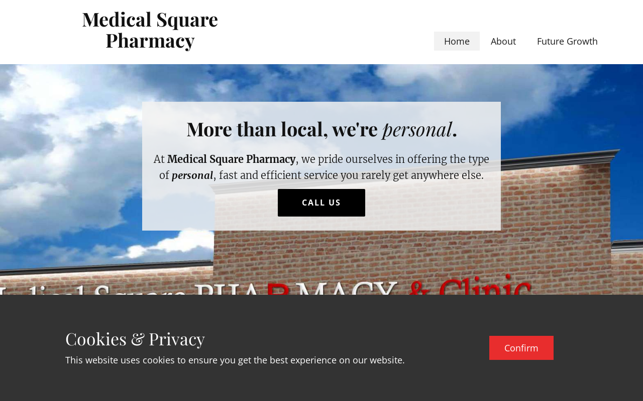 Medical Square Pharmacy & Clinic — screenshot of their official website