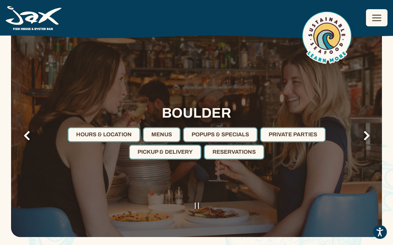 Jax Fish House — screenshot of their official website