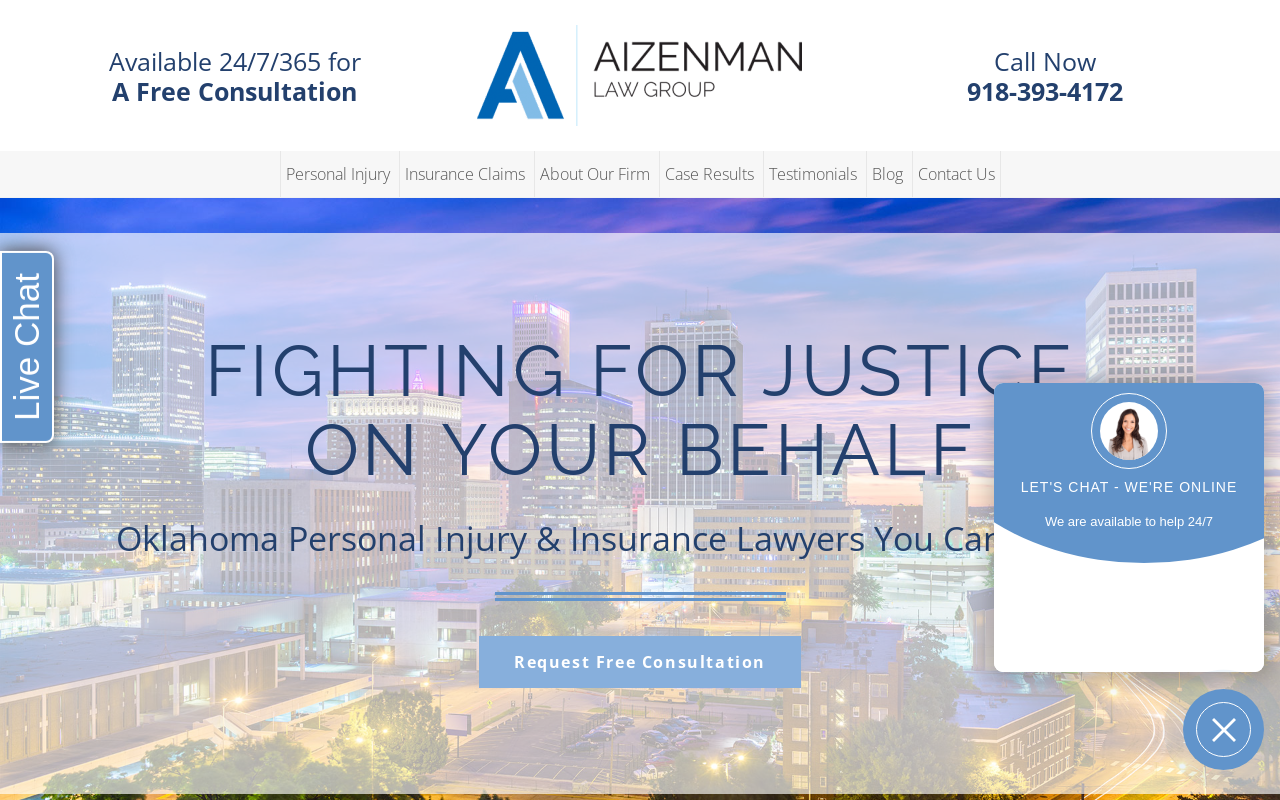 Aizenman Law Group — screenshot of their official website