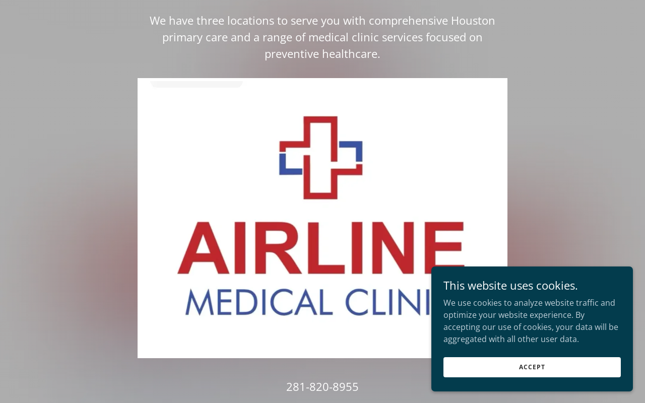 Airline Medical Clinic — screenshot of their official website