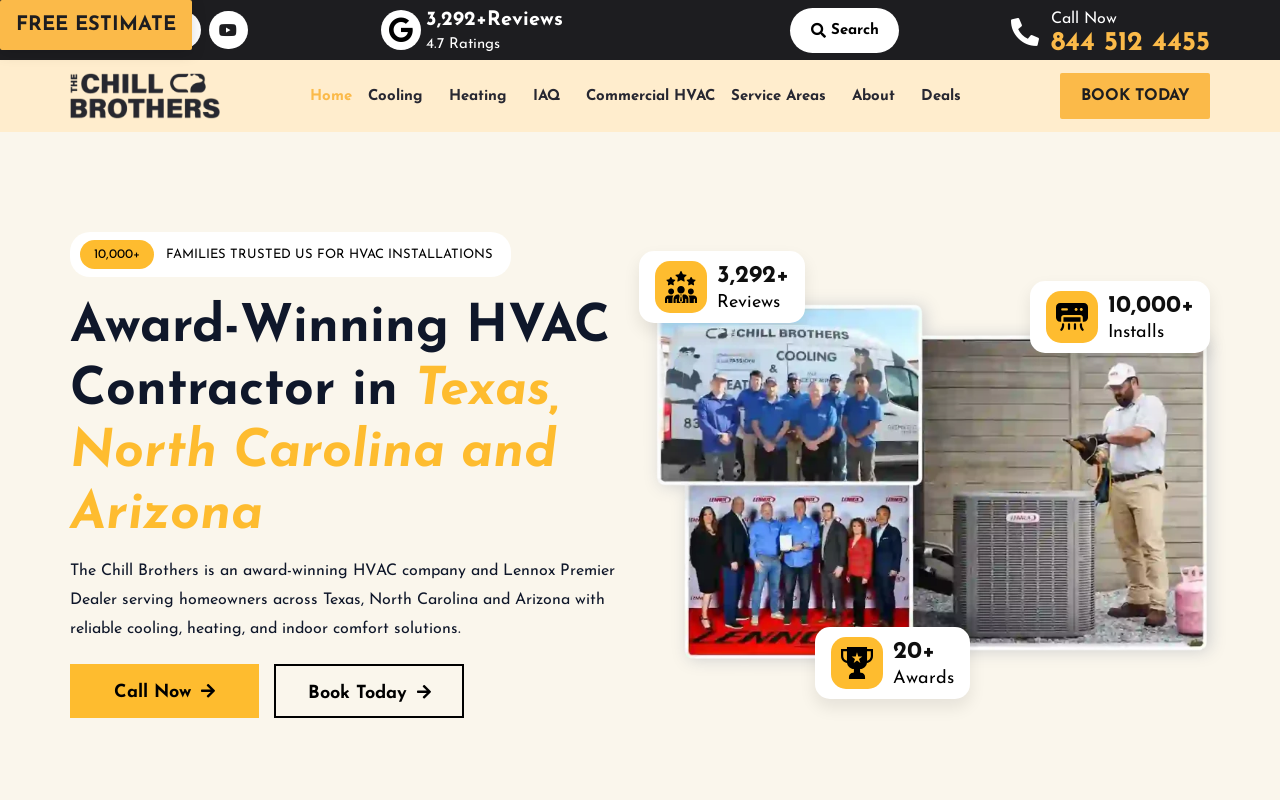 The Chill Brothers — screenshot of their official website