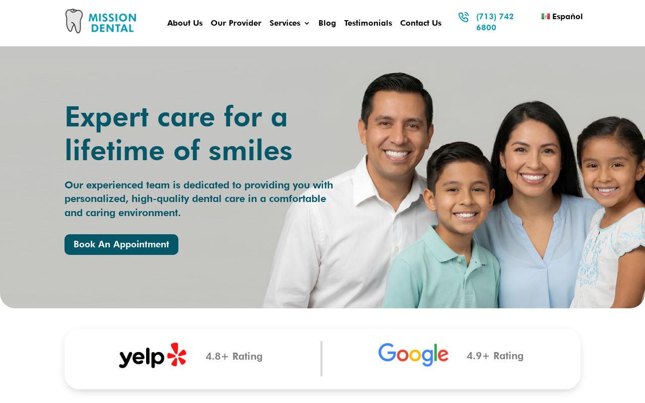 Mission Dental — screenshot of their official website