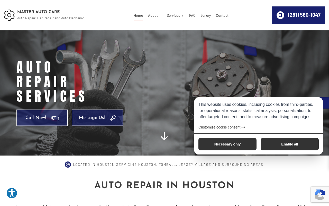Master Auto Care — screenshot of their official website