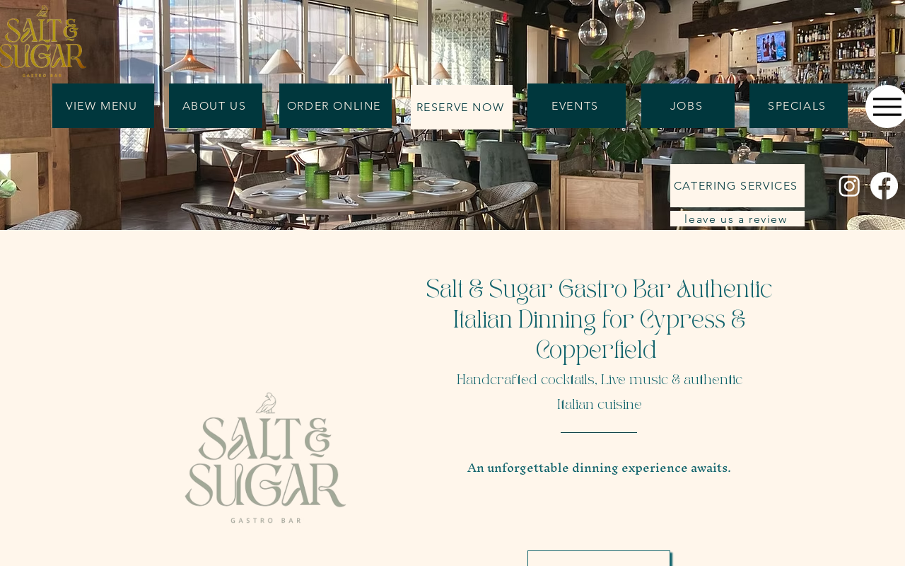 Salt & Sugar Gastro Bar — screenshot of their official website