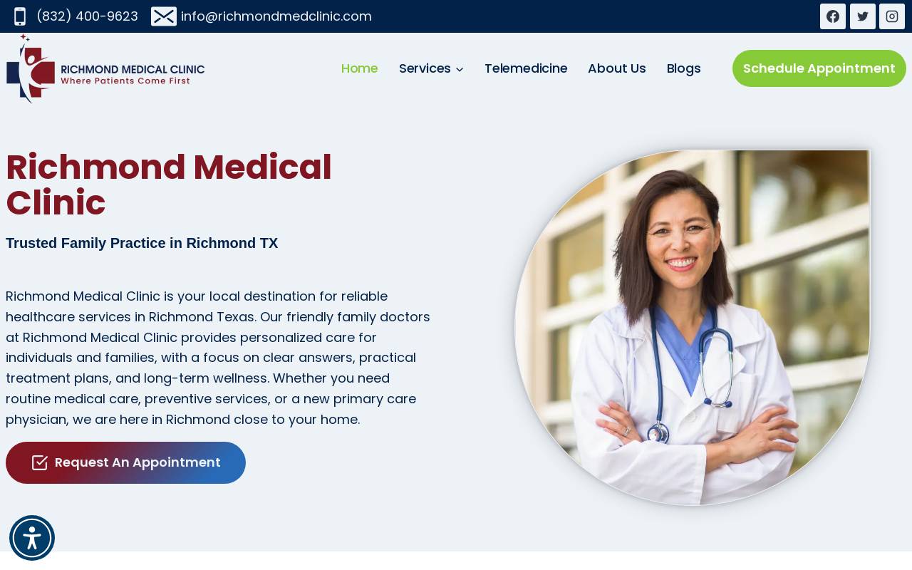 Richmond Medical Clinic — screenshot of their official website