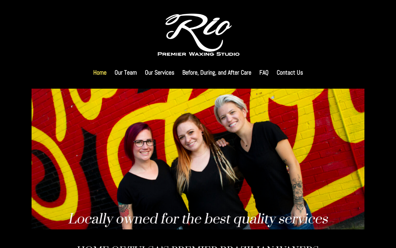 Rio Premier Waxing Studio — screenshot of their official website