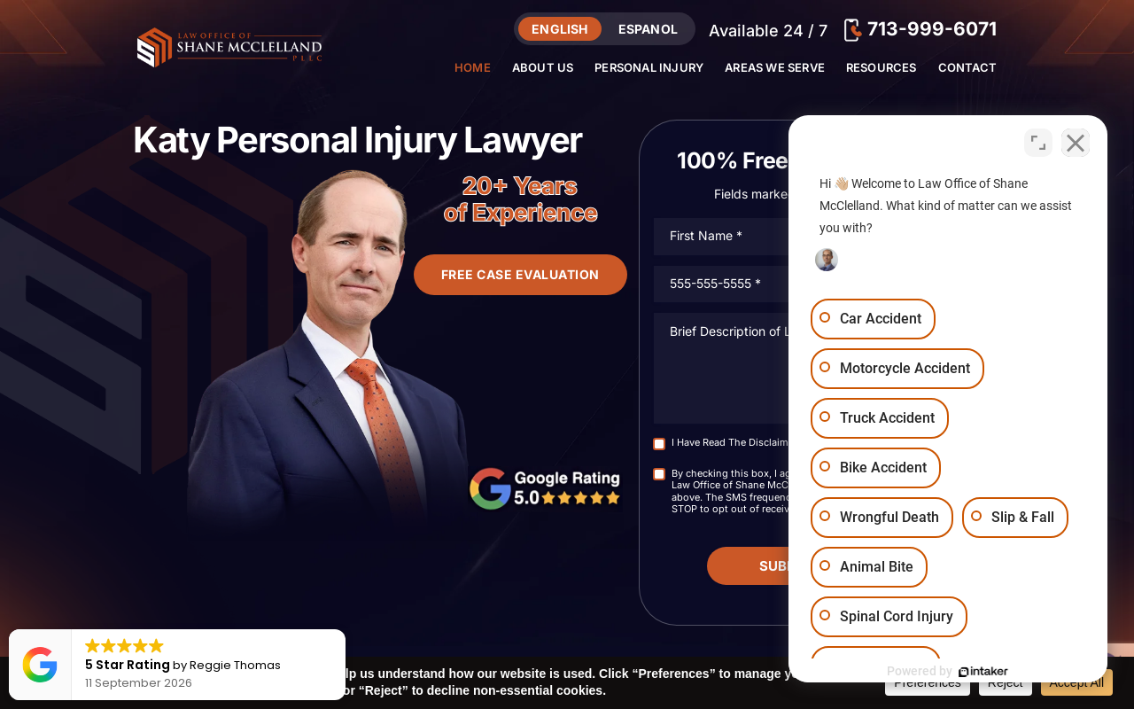 Law Office of Shane McClelland — screenshot of their official website