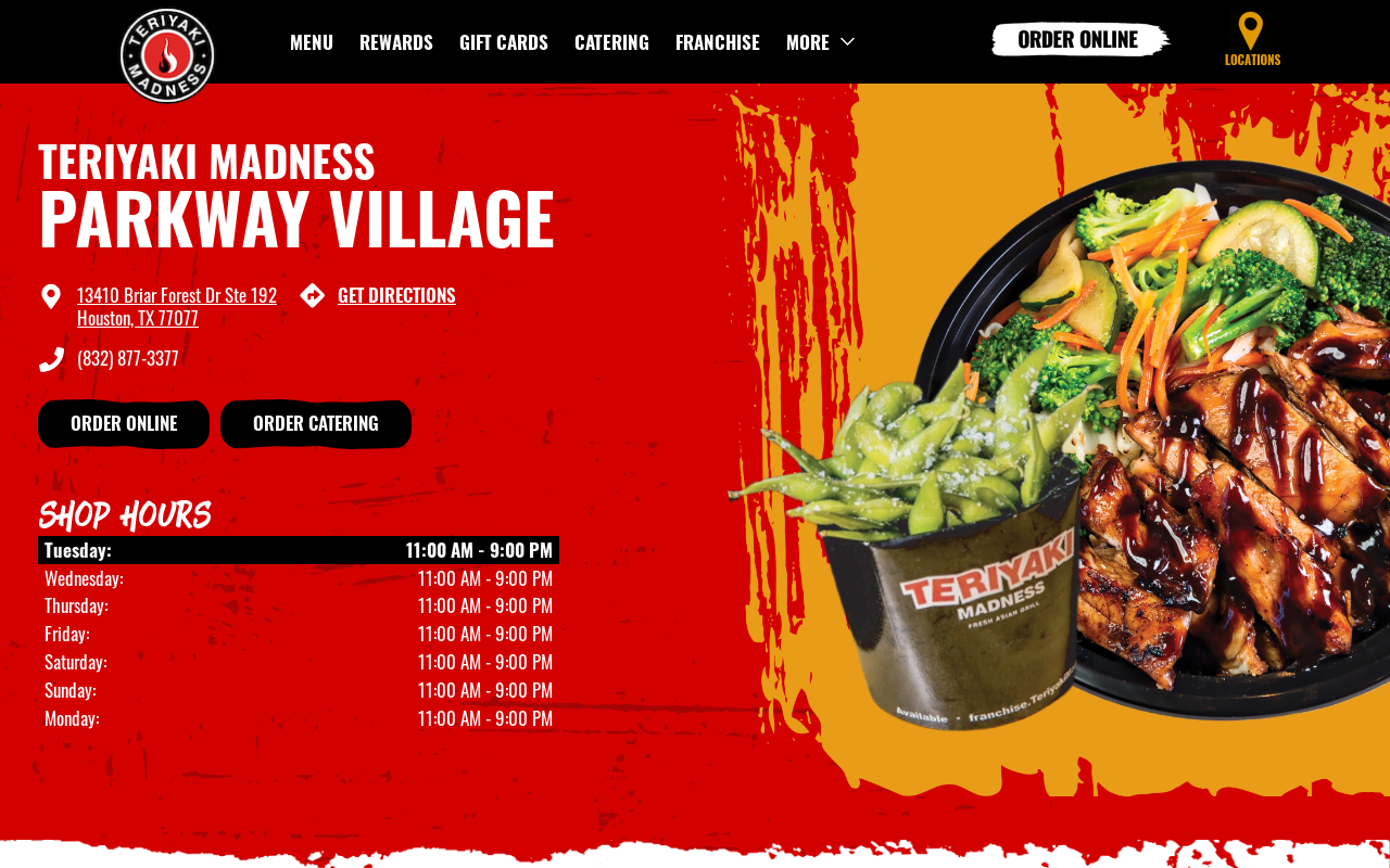 Teriyaki Madness — screenshot of their official website