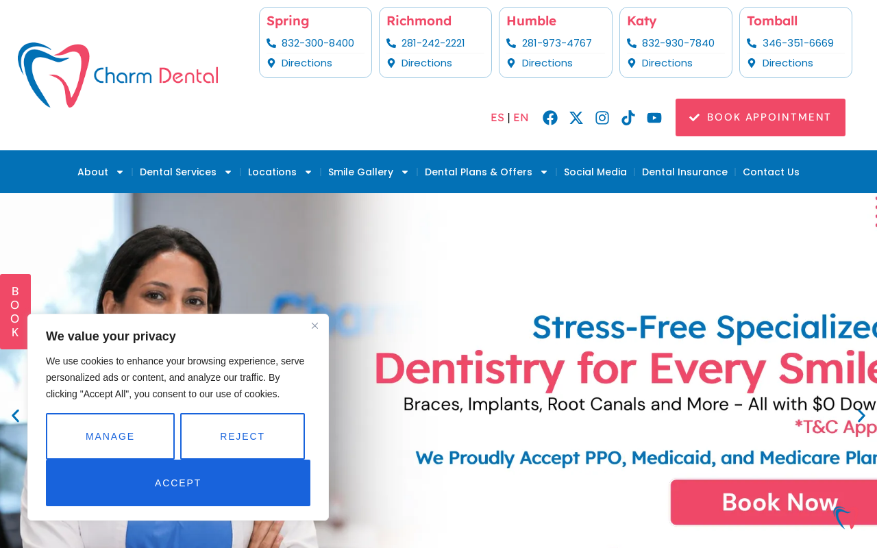 Charm Dental Richmond — screenshot of their official website
