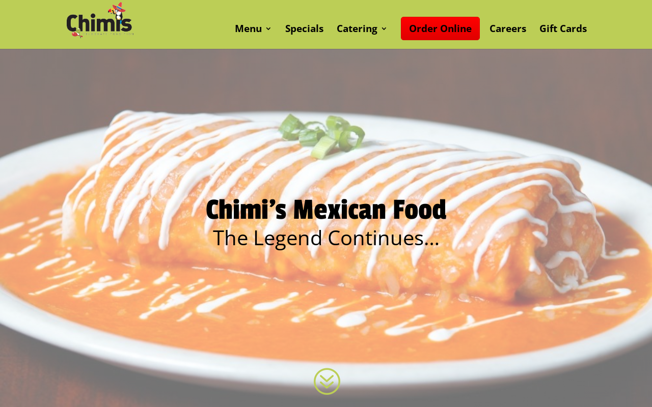Chimi's — screenshot of their official website