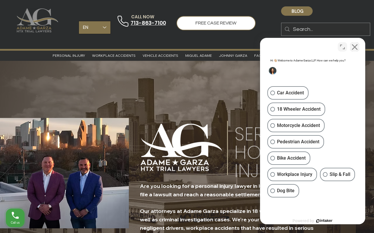 Adame Garza — screenshot of their official website