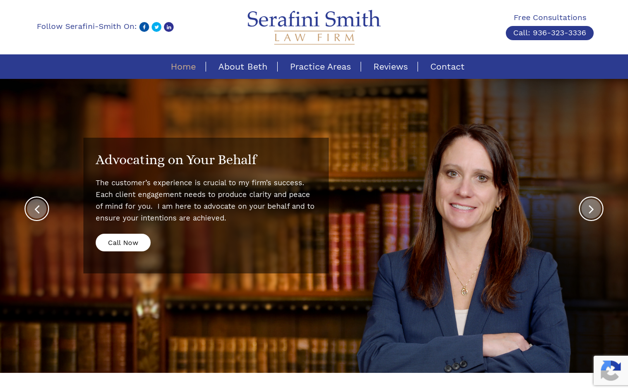Serafini Smith Law Firm — screenshot of their official website