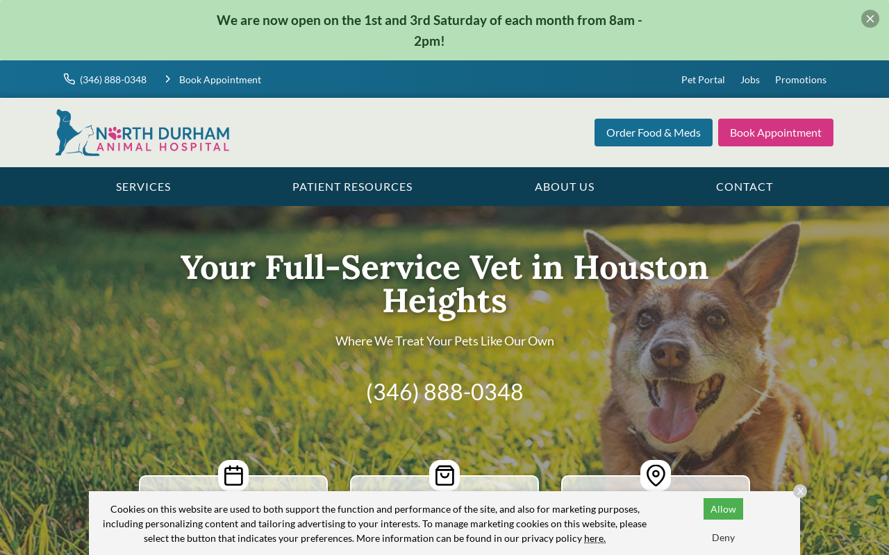 North Durham Animal Hospital — screenshot of their official website
