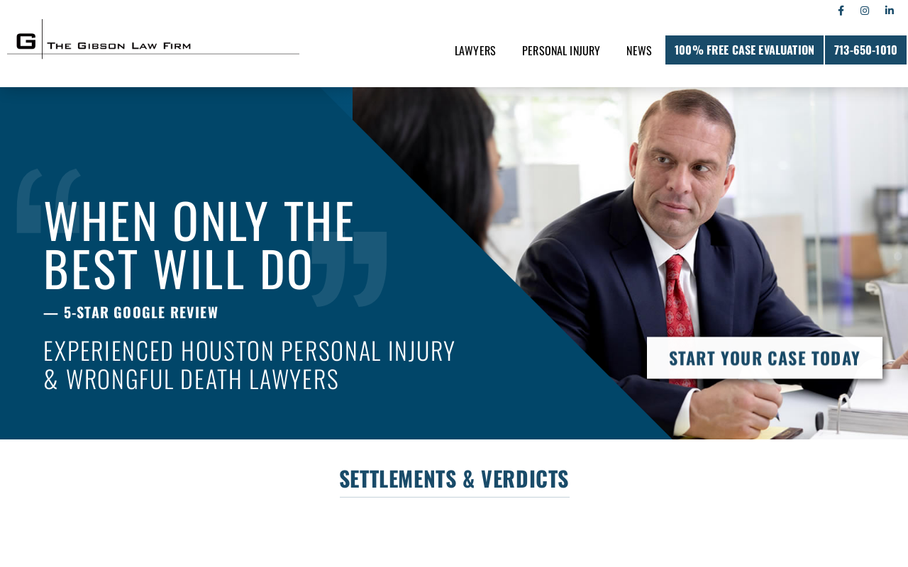 The Gibson Law Firm — screenshot of their official website