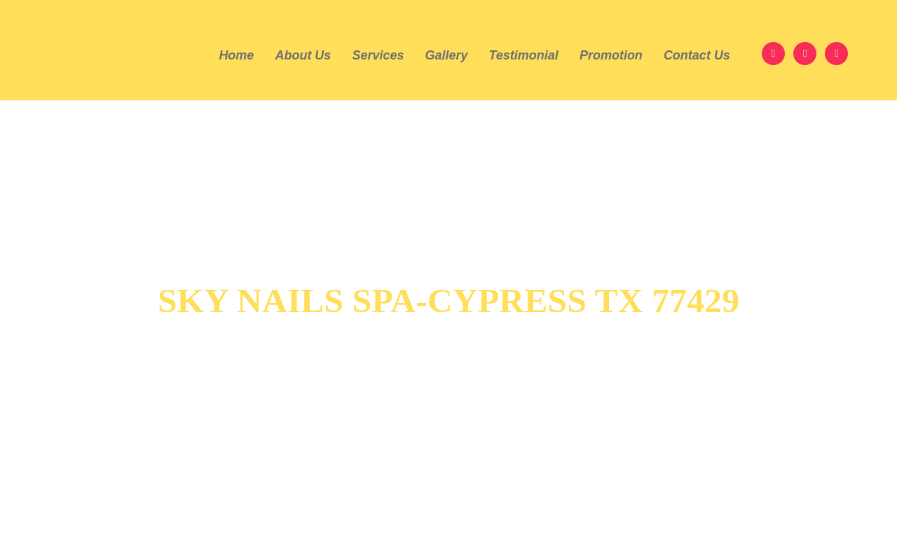 Sky Nails Spa — screenshot of their official website