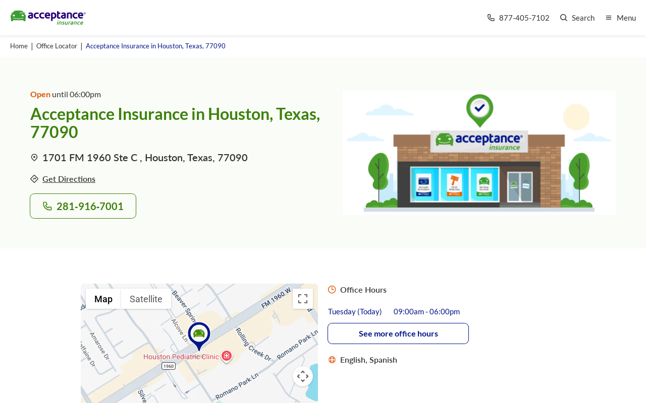 Acceptance Insurance — screenshot of their official website