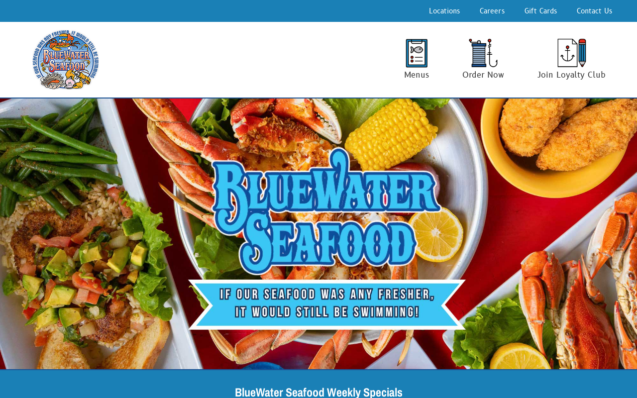 Bluewater Seafood — screenshot of their official website