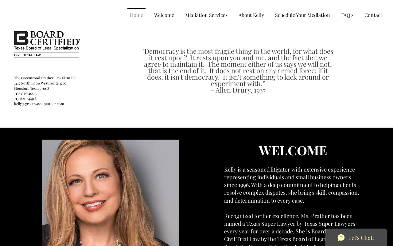 Greenwood Prather Law Firm — screenshot of their official website