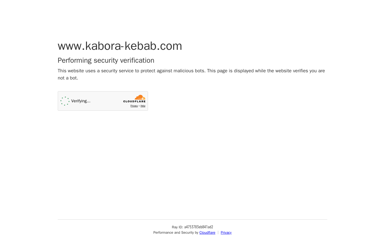 Kabora Kebab — screenshot of their official website