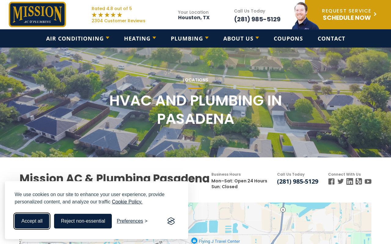 Mission AC, Plumbing & Electric Pasadena — screenshot of their official website