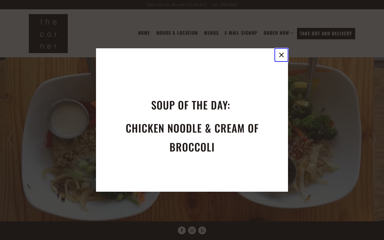 The Corner — screenshot of their official website