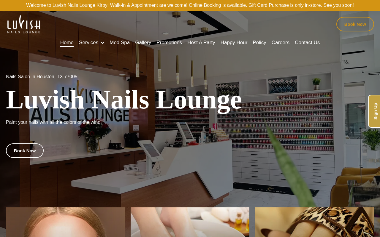 Luvish Nails Lounge — screenshot of their official website