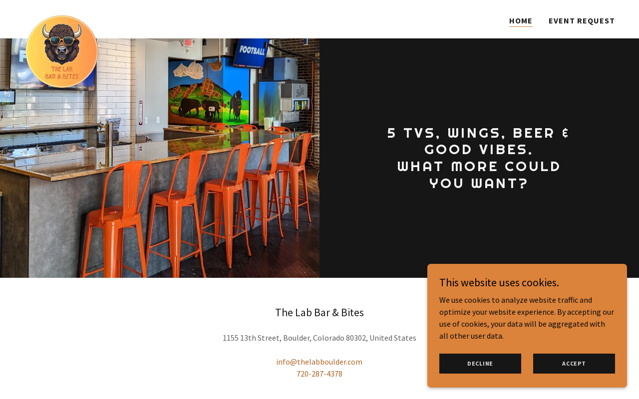 The Lab Bar & Bites — screenshot of their official website