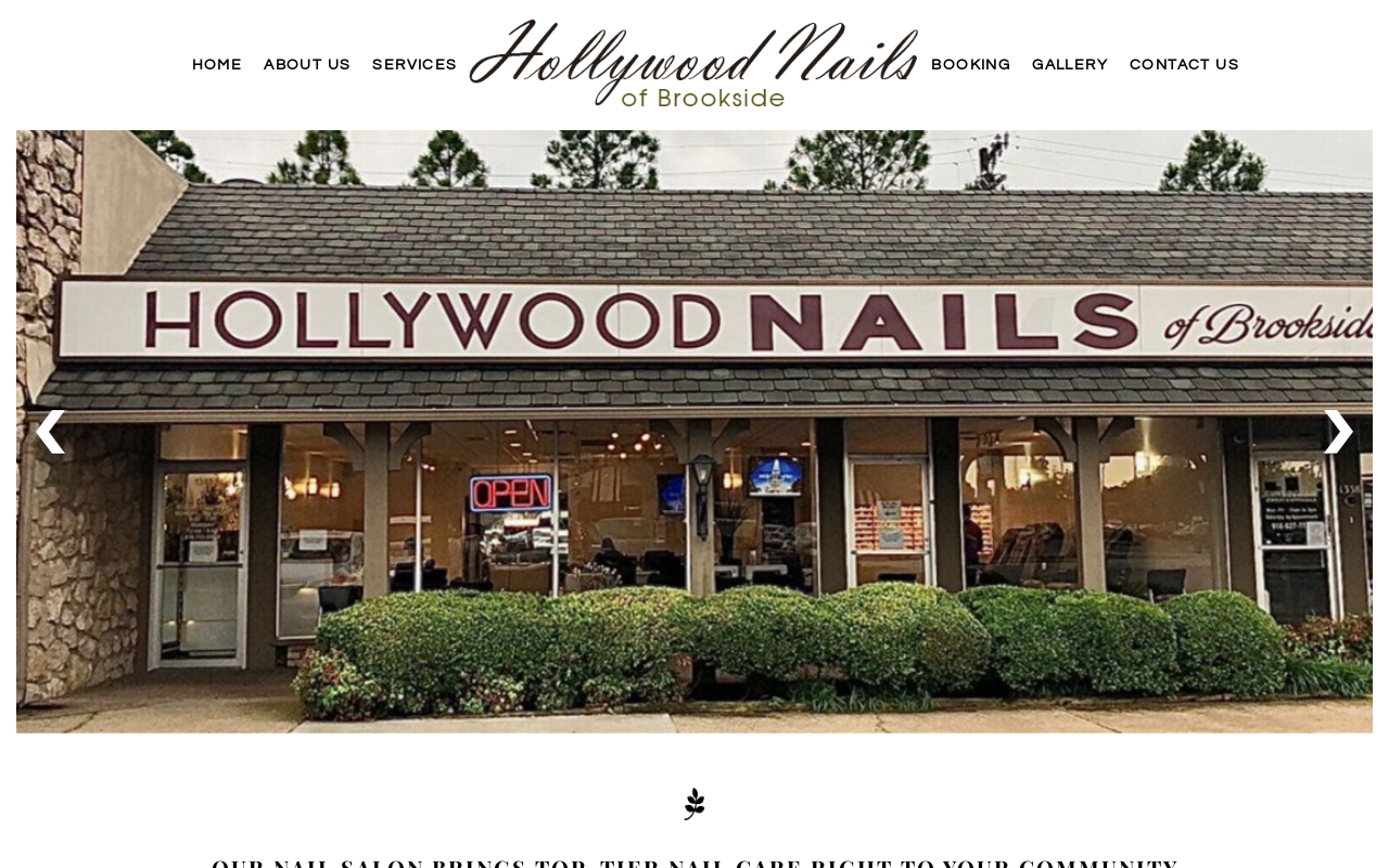 Hollywood Nails — screenshot of their official website