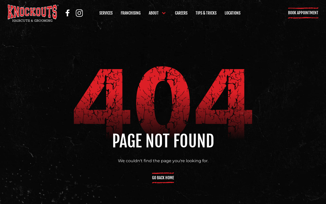 Knockout — screenshot of their official website