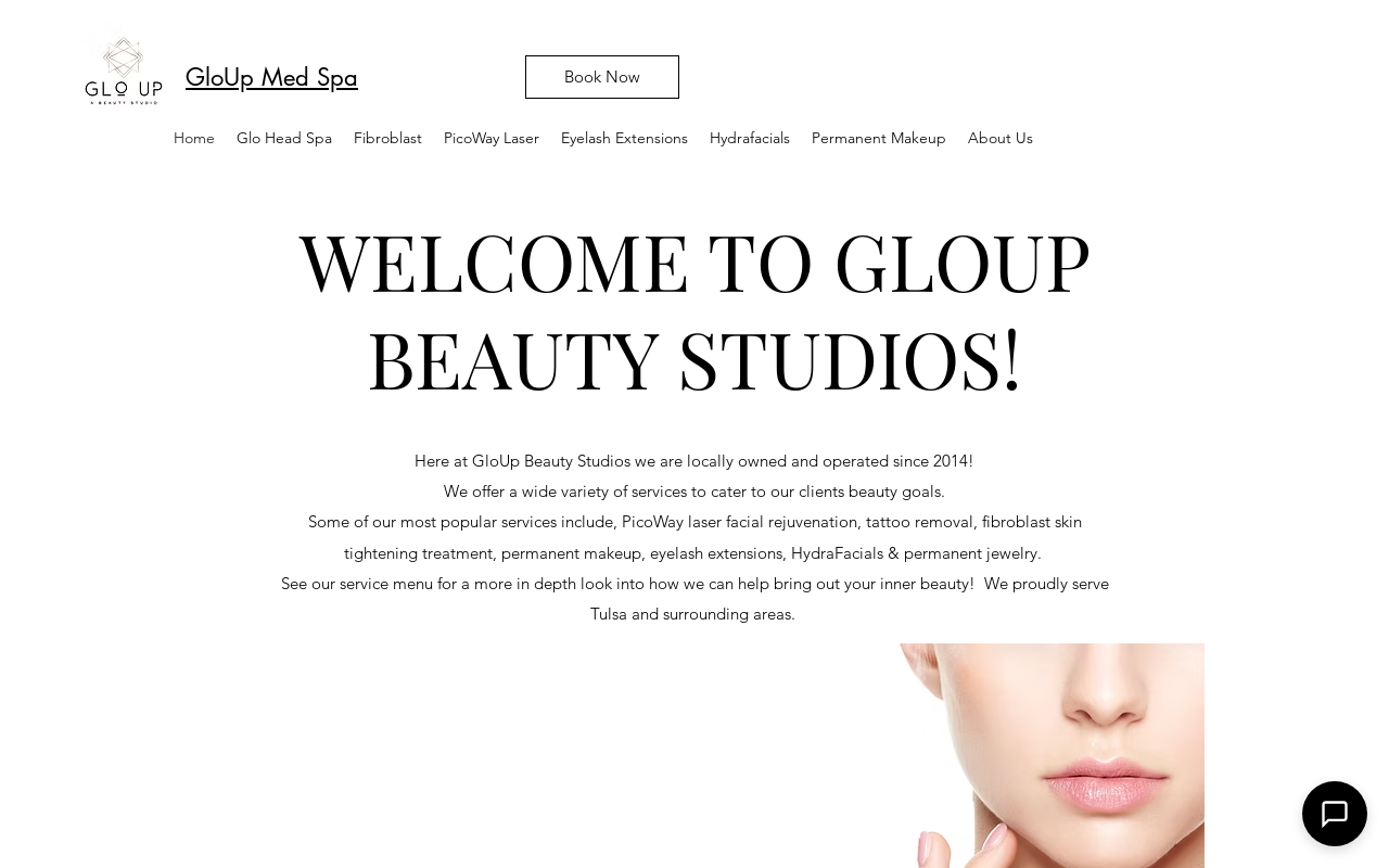 Glo Up — screenshot of their official website