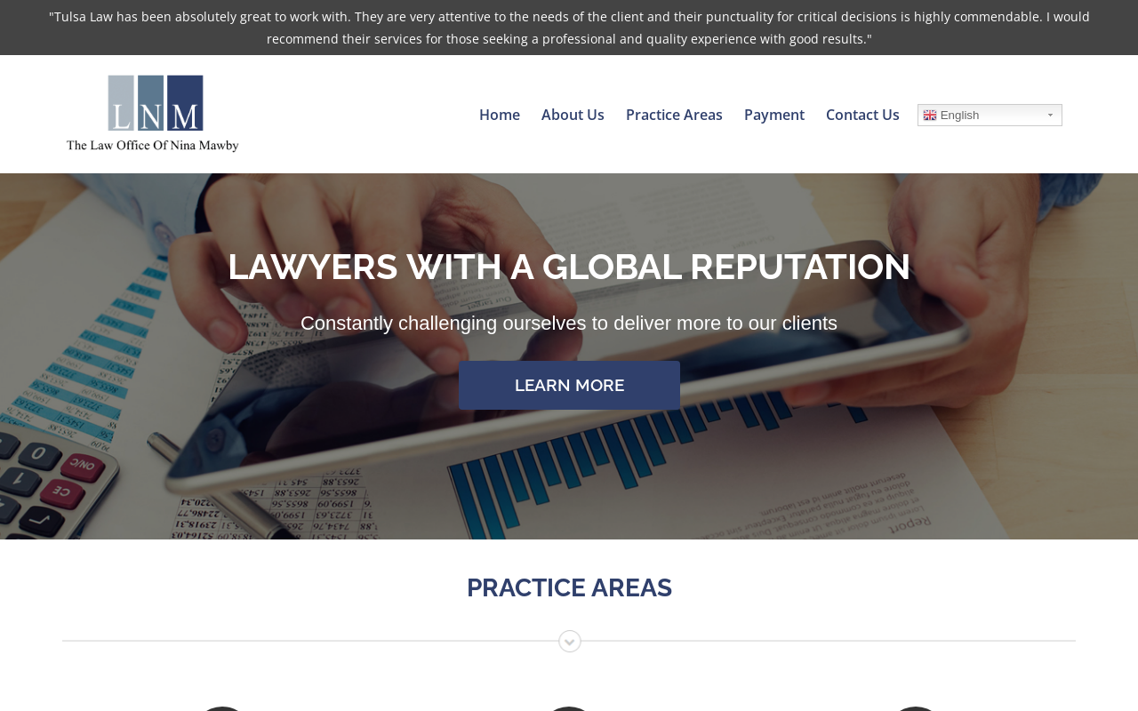 Law Office of Nina Mawby — screenshot of their official website