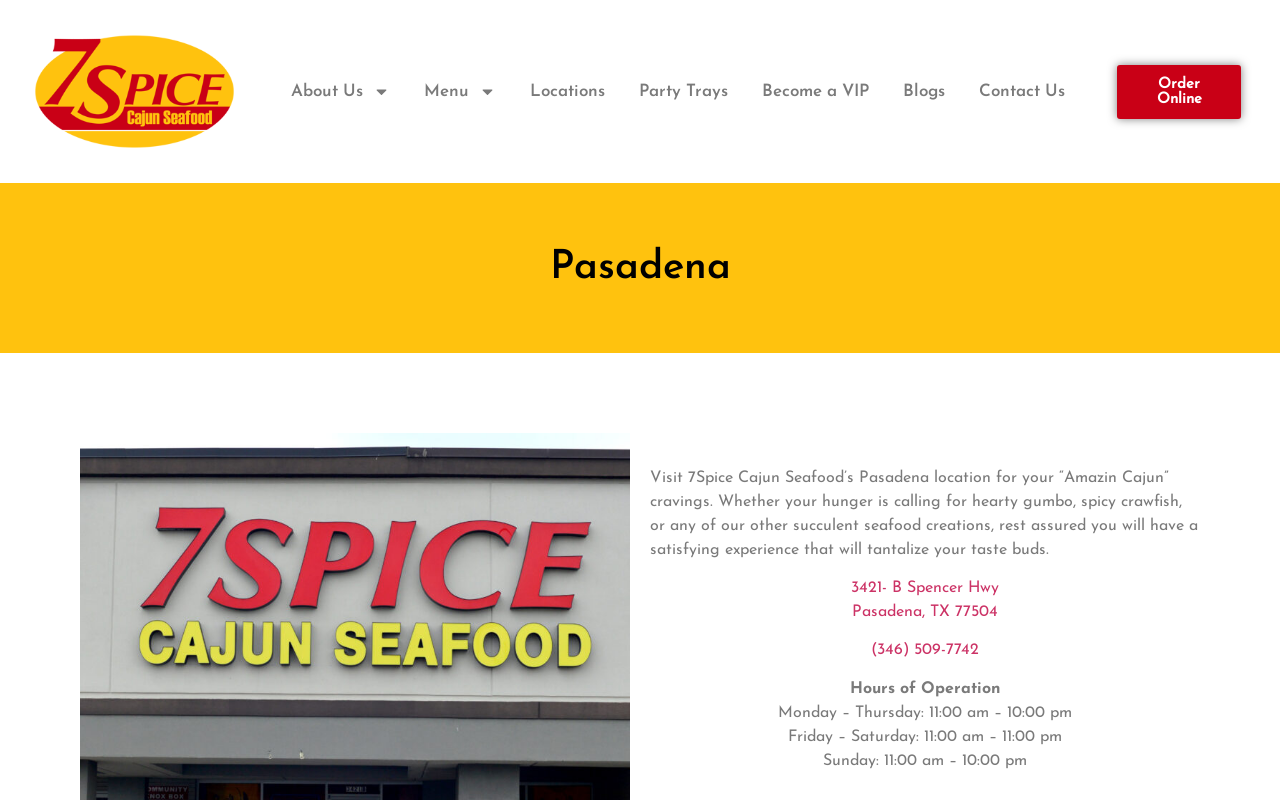 7Spice Cajun Seafood — screenshot of their official website