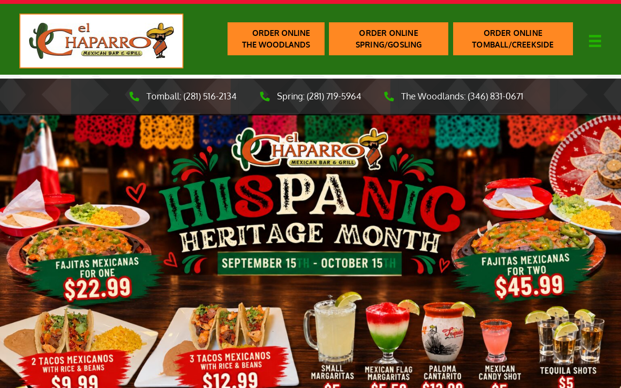 El Chaparro Mexican Bar and Grill — screenshot of their official website