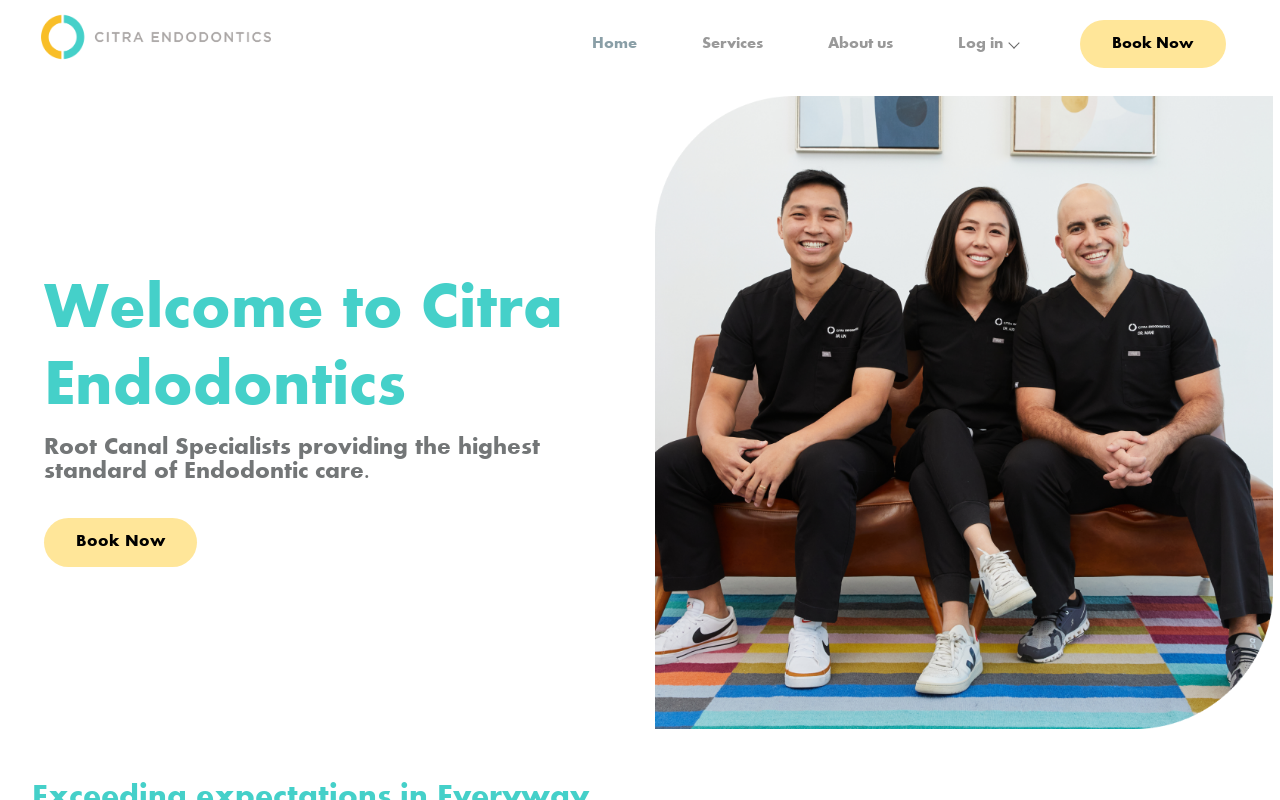 Citra Endodontics — screenshot of their official website
