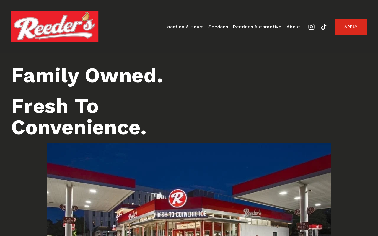 Reeder's — screenshot of their official website