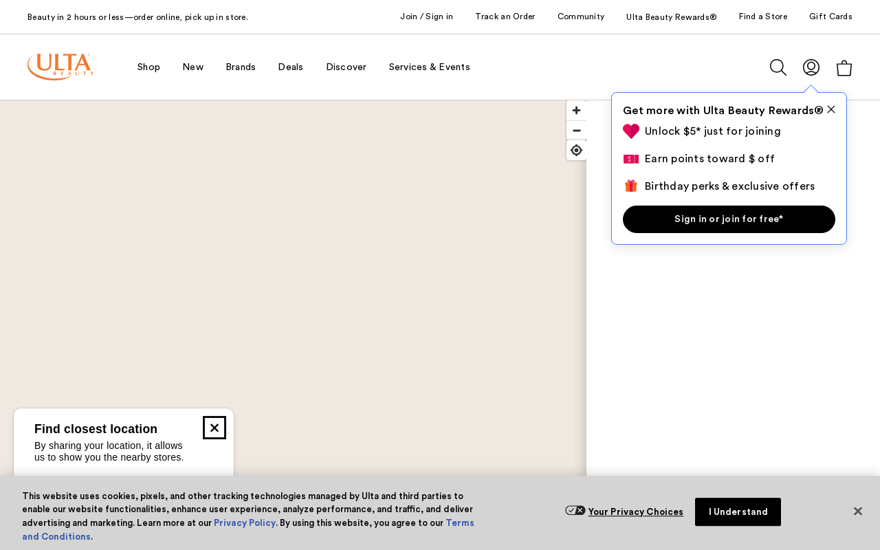 Ulta Beauty — screenshot of their official website