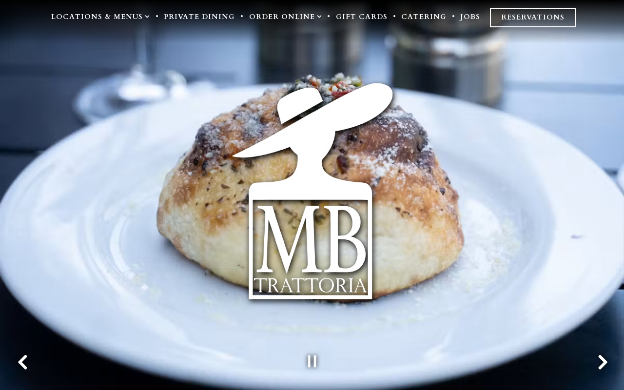Mia Bella Trattoria — screenshot of their official website