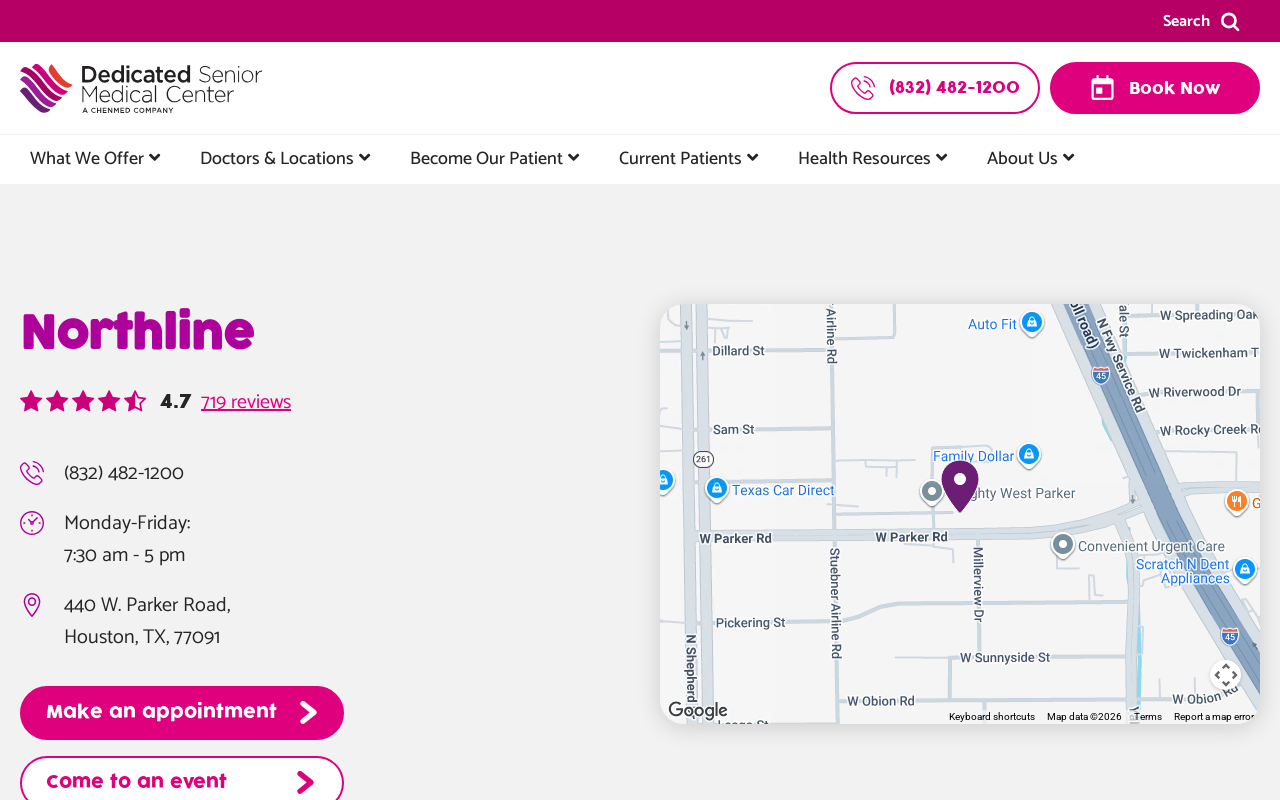 Dedicated Senior Medical Center — screenshot of their official website