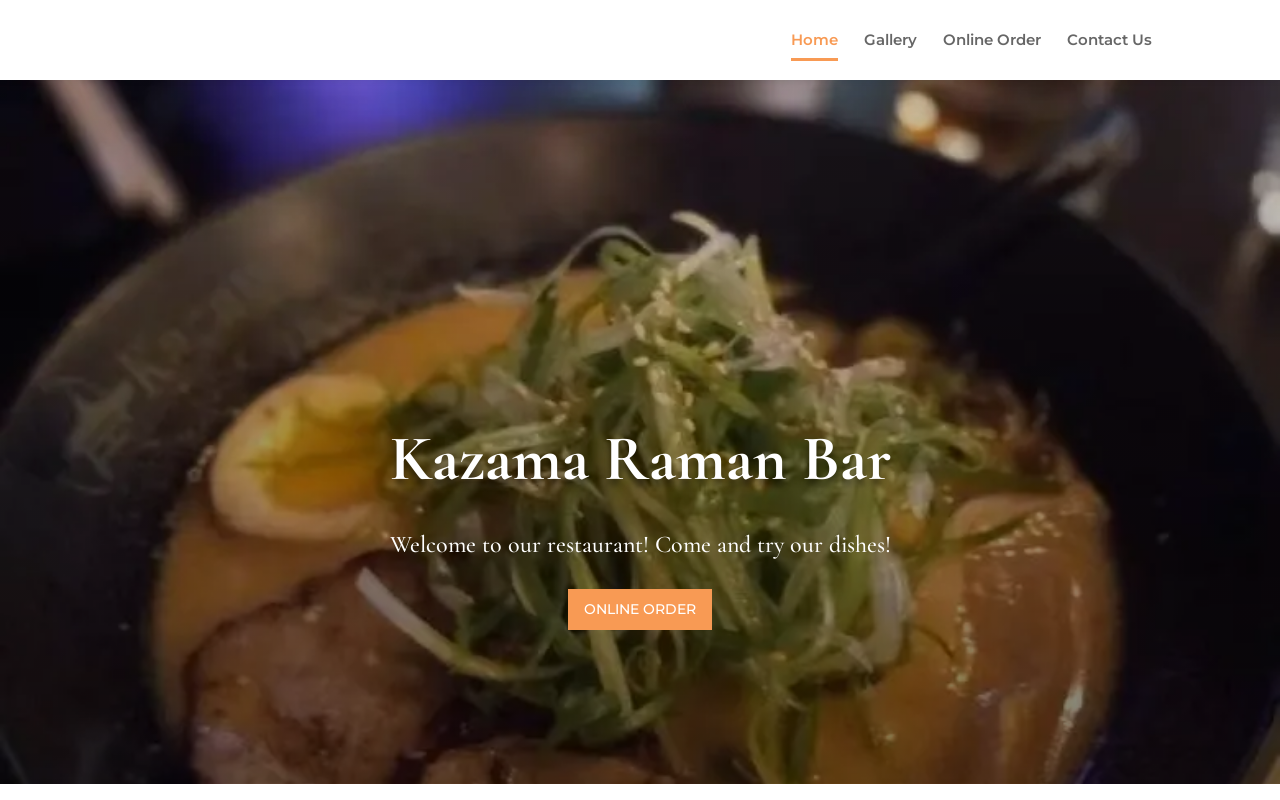 Kazama Ramen Bar — screenshot of their official website
